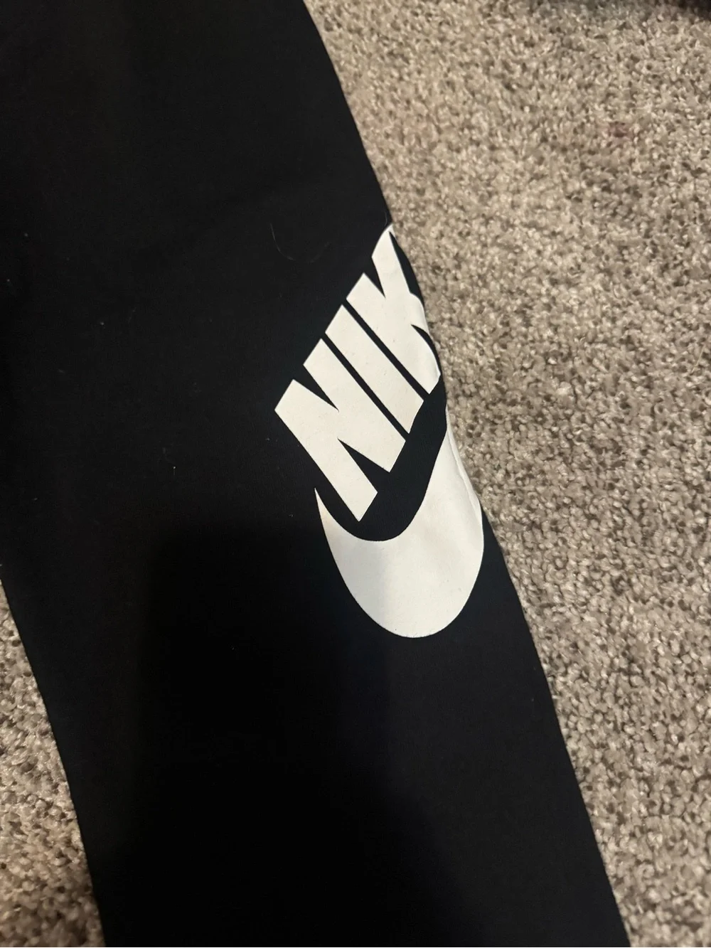 Nike Black Jogger Pants with White Logo